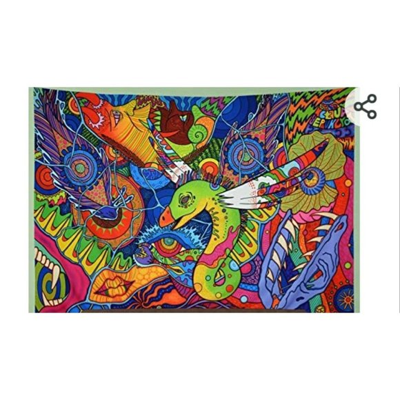 Psychadelic snake Tapestry h59xw78 - Picture 1 of 4